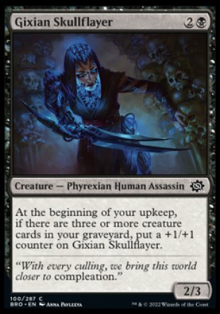 (100) Magic The Gathering The Brothers' War Single: Gixian Skullflayer Holo Common