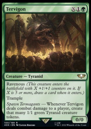 (100) Magic The Gathering Universes Beyond: Warhammer 40000 Single: Tervigon  Rare