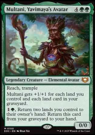 (100) Magic The Gathering Commander: Edge of Eternities Single: Multani, Yavimaya's Avatar  Mythic