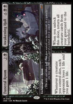 (100) Magic The Gathering Duskmourn: House of Horror Single: Funeral Room // Awakening Hall  Mythic