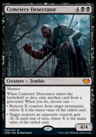 (100) Magic The Gathering Innistrad: Crimson Vow Single: Cemetery Desecrator Holo Mythic