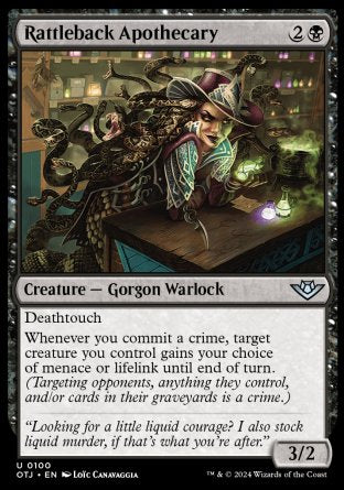 (100) Magic The Gathering Outlaws of Thunder Junction Single: Rattleback Apothecary  Uncommon