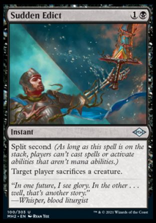 (100) Magic The Gathering Modern Horizons 2 Single: Sudden Edict  Uncommon
