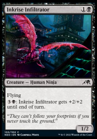 (100) Magic The Gathering Kamigawa: Neon Dynasty Single: Inkrise Infiltrator  Common