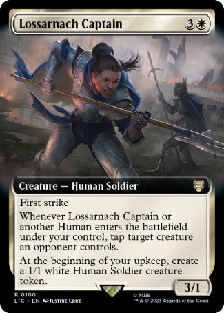 (100) Magic The Gathering Commander: The Lord of the Rings: Tales of Middle-earth: Extras Single: Lossarnach Captain  Rare