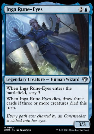 (100) Magic The Gathering Commander Masters Single: Inga Rune-Eyes Holo Uncommon