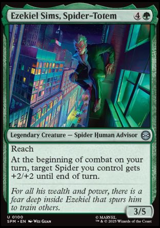 (100) Magic The Gathering Magic: The Gathering | Marvel's Spider-Man Single: Ezekiel Sims, Spider-Totem  Uncommon