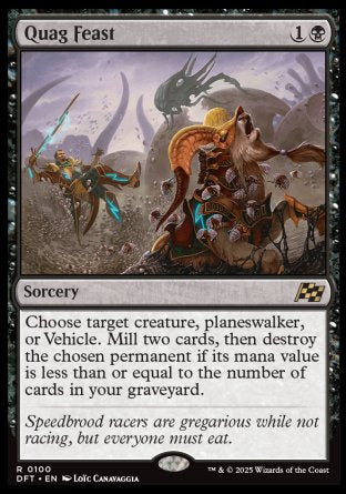 (100) Magic The Gathering Aetherdrift Single: Quag Feast Holo Rare