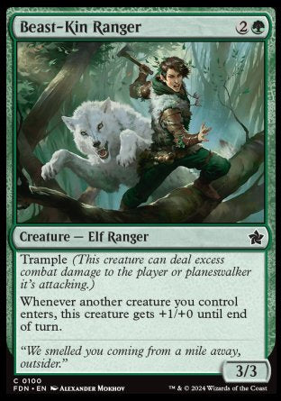 (100) Magic The Gathering Magic: The Gathering Foundations Single: Beast-Kin Ranger  Common