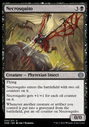 (100) Magic The Gathering Phyrexia: All Will Be One Single: Necrosquito  Uncommon