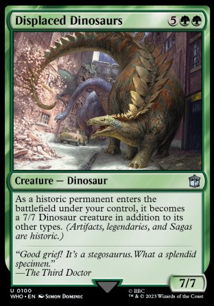 (100) Magic The Gathering Universes Beyond: Doctor Who Single: Displaced Dinosaurs  Uncommon