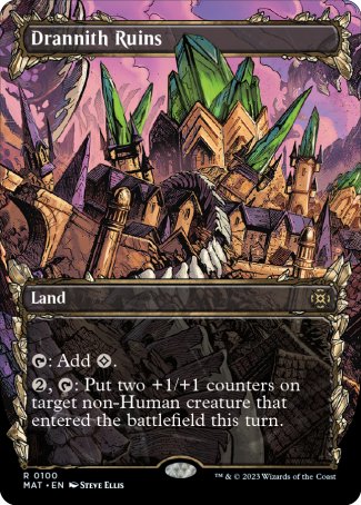 (100) Magic The Gathering March of the Machine: The Aftermath: Extras Single: Drannith Ruins (V.1) Holo Rare