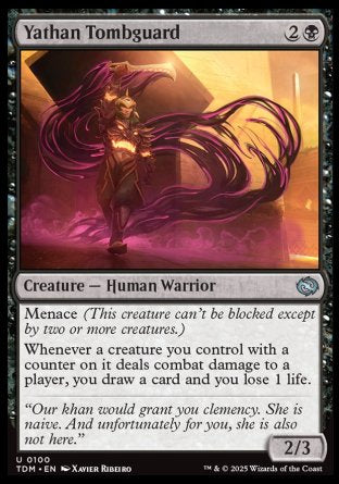 (100) Magic The Gathering Tarkir: Dragonstorm Single: Yathan Tombguard Holo Uncommon