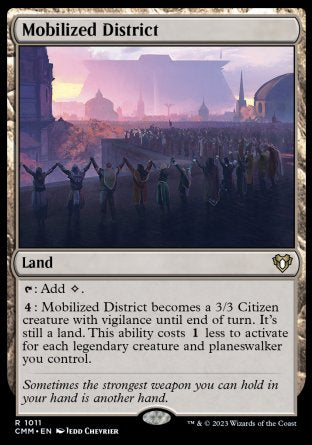 (1011) Magic The Gathering Commander Masters: Extras Single: Mobilized District  Rare