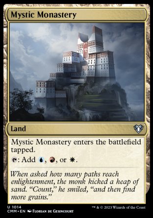 (1014) Magic The Gathering Commander Masters: Extras Single: Mystic Monastery  Uncommon