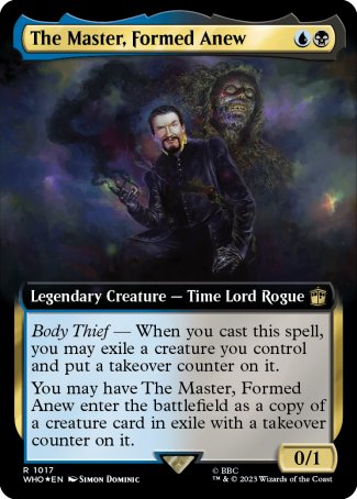 (1017) Magic The Gathering Universes Beyond: Doctor Who: Extras Single: The Master, Formed Anew (V.4) Holo Rare