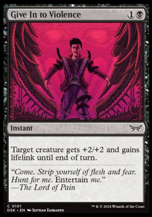 (101) Magic The Gathering Duskmourn: House of Horror Single: Give In to Violence  Common