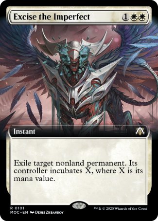(101) Magic The Gathering Commander: March of the Machine: Extras Single: Excise the Imperfect  Rare