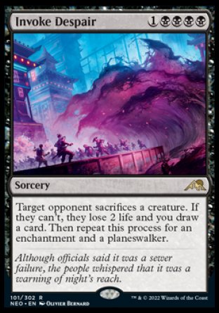(101) Magic The Gathering Kamigawa: Neon Dynasty Single: Invoke Despair  Rare