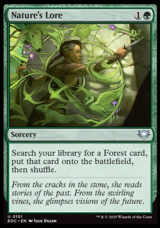 (101) Magic The Gathering Commander: Edge of Eternities Single: Nature's Lore  Uncommon