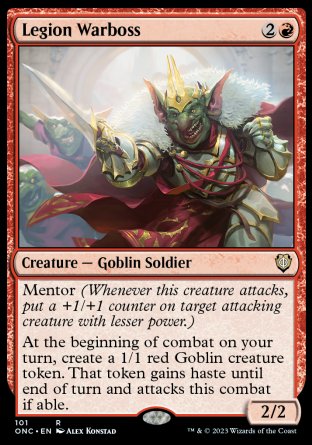 (101) Magic The Gathering Commander: Phyrexia: All Will Be One Single: Legion Warboss  Rare