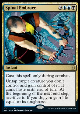 (101) Magic The Gathering Commander: Zendikar Rising Single: Spinal Embrace  Rare
