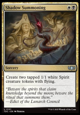 (101) Magic The Gathering Commander: Tarkir: Dragonstorm Single: Shadow Summoning  Uncommon