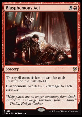 (101) Magic The Gathering Commander: Aetherdrift Single: Blasphemous Act  Rare
