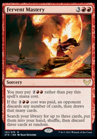 (101) Magic The Gathering Strixhaven: School of Mages Single: Fervent Mastery Holo Rare