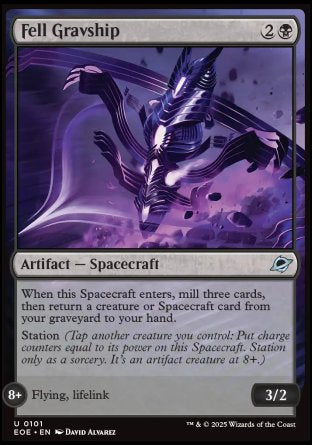 (101) Magic The Gathering Edge of Eternities Single: Fell Gravship  Uncommon