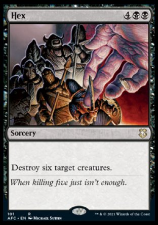 (101) Magic The Gathering Commander: Adventures in the Forgotten Realms Single: Hex  Rare
