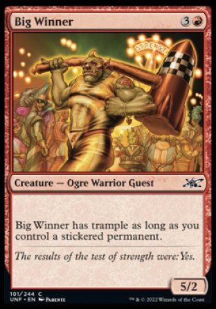(101) Magic The Gathering Unfinity Single: Big Winner Holo Common