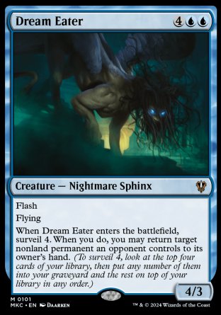 (101) Magic The Gathering Commander: Murders at Karlov Manor Single: Dream Eater  Mythic