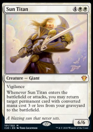 (101/322) Magic The Gathering Commander: Ikoria Single: Sun Titan  Mythic