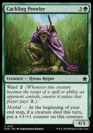 (101) Magic The Gathering Magic: The Gathering Foundations Single: Cackling Prowler  Common