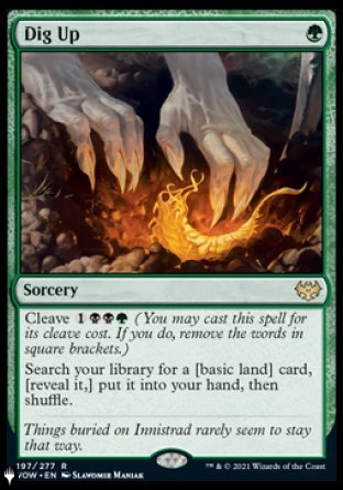 (197) Magic The Gathering The List Single: Dig Up  Rare