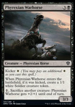 (101) Magic The Gathering Dominaria United Single: Phyrexian Warhorse  Common