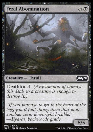 (101/280) Magic The Gathering Core 2020 Single: Feral Abomination Holo Common