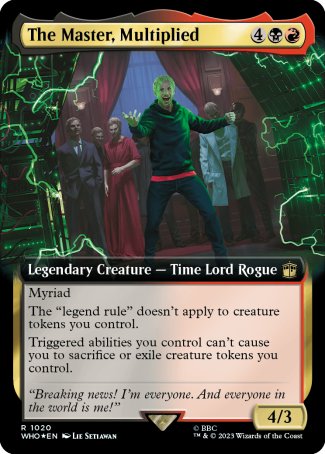(1020) Magic The Gathering Universes Beyond: Doctor Who: Extras Single: The Master, Multiplied (V.4)  Rare