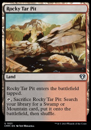 (1021) Magic The Gathering Commander Masters: Extras Single: Rocky Tar Pit  Uncommon