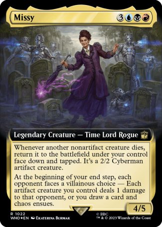 (1022) Magic The Gathering Universes Beyond: Doctor Who: Extras Single: Missy (V.4)  Rare