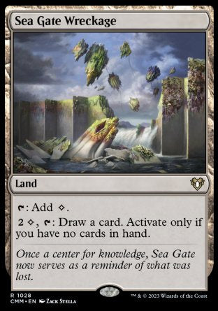 (1028) Magic The Gathering Commander Masters: Extras Single: Sea Gate Wreckage  Rare