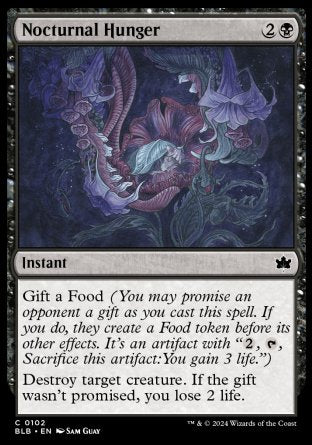 (102) Magic The Gathering Bloomburrow Single: Nocturnal Hunger  Common