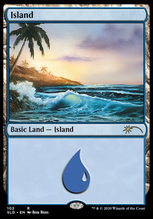 (102) Magic The Gathering Secret Lair Drop Series Single: Island (V.2)  Land