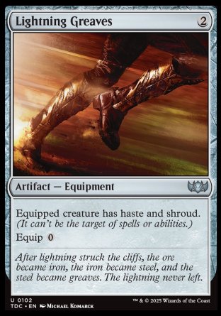 (102) Magic The Gathering Commander: Tarkir: Dragonstorm Single: Lightning Greaves  Uncommon