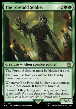 (102) Magic The Gathering Universes Beyond: Doctor Who Single: The Foretold Soldier Holo Rare