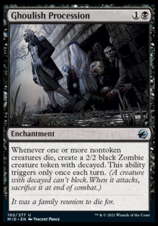 (102) Magic The Gathering Innistrad: Midnight Hunt Single: Ghoulish Procession  Uncommon