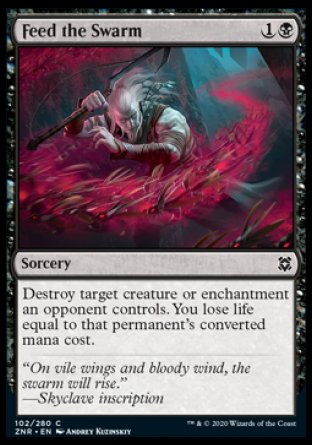 (102/280) Magic The Gathering Zendikar Rising Single: Feed the Swarm  Common