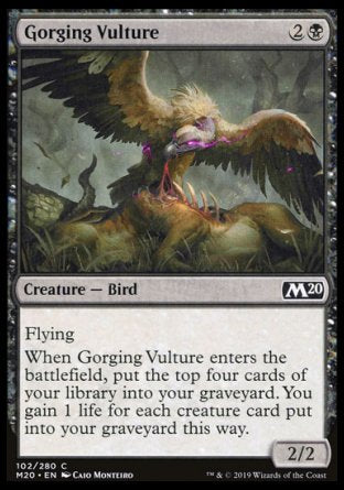 (102/280) Magic The Gathering Core 2020 Single: Gorging Vulture  Common