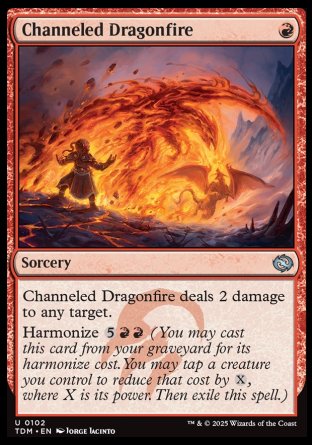 (102) Magic The Gathering Tarkir: Dragonstorm Single: Channeled Dragonfire  Uncommon